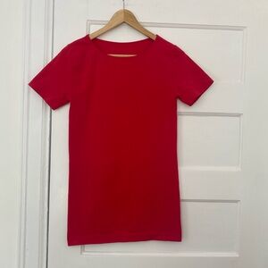 Envie long line red shaping tee Made in Italy